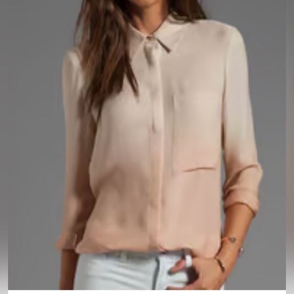 Haute Hippie Silk Ombré Button-Up Blouse - Picture 5 of 8